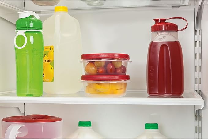 Rubbermaid Easy Find Lids Food Storage Containers, 1.25 Cup, Racer Red, 4-Piece Set