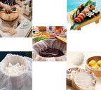 2Pcs Rice Net, 45 x 39 inch Sushi Rice Cooking Net,Non-Stick Rice Cooker Napkin,Reusable Home or Commercial Rice Net,Fine Mesh Steam Cloth