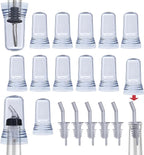 Pour Spout Covers Translucent Liquor Pourer Covers Universal Bottle Pour Dispenser Liquor Bottle Covers Liquor Bottle Covers Bottle Cover Dust for Home Kitchen Tools Supplies