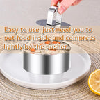 DATANYA Cake Ring Molds 4 Inch Stainless Steel Round Food Ring Dessert Mousse Molds Cooking Rings with Pushers for Pastry Baking (6 Rings and 2 Pushers)
