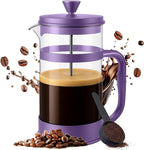 Utopia Kitchen 34 Ounce 1 Liter French Press Coffee Maker, Tea Maker, Travel Coffee Presses, Heat Resistant Thickened Borosilicate Coffee Pot for Camping Travel Gifts, Plum Pack of 1
