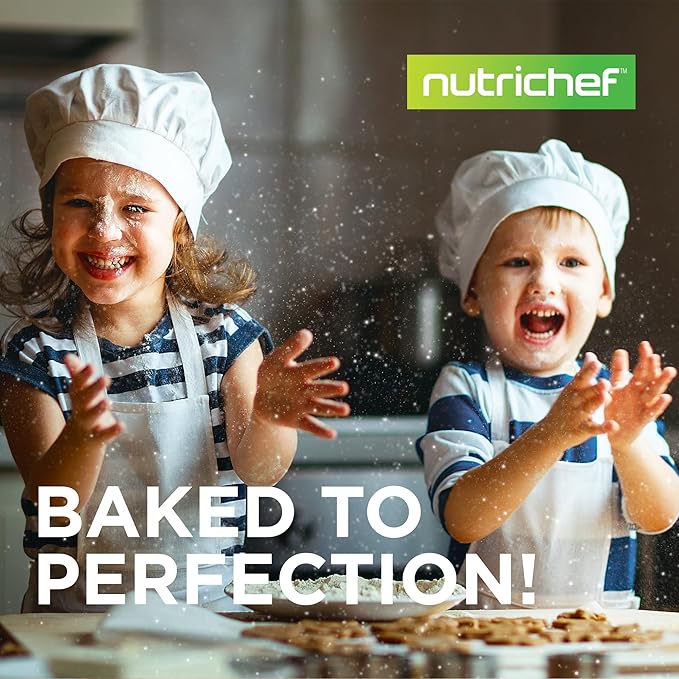 NutriChef 3-Piece Cookie Sheets for Baking, Non-Stick Baking Pans Set with Silicone Handles, Stackable Oven Trays in Small, Medium & Large Sizes for Professional and Everyday Use, 2026 Edition