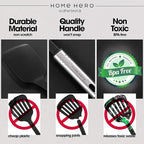 Home Hero 44 Pcs Silicone Kitchen Utensils Set, Non-Stick Silicone Cooking Utensils Set with Spatula, Wooden Handle Spatula, Silicone Kitchen Gadgets Utensil Set (44 Pcs - Gray)