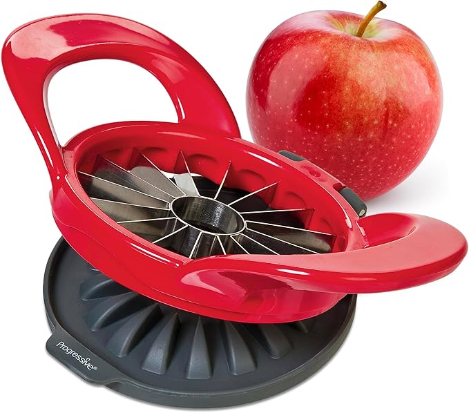 PrepWorks Dishwasher Safe Apple Slicer and Corer – 16-Slice Thin Apple Cutter with Safety Cover
