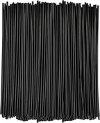 Comfy Package [7 Inch - 1000 Count] Black Coffee Drink Stirrers & Cocktail Straws - Disposable Plastic Sip Stir Sticks for Hot & Cold Beverages