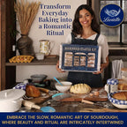 Sourdough Starter Kit for Beginners with Beginner Guide & 100 Recipes - Sourdough Bread Baking Supplies and Tools, Homemade Bread Gift Set and Sour Dough Accessories for Bakers