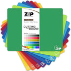 ZVP Plastic Cutting Boards for Kitchen, Flexible Cutting Mats, Colorful Chopping Boards with Food Icon, Non-Slip, Non Porous, BPA Free, Dishwasher Safe Rainbow