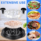 Chicken Breast Shredder, Chicken Shredder Tool Twist Large, Visible Meat Shredder Tool Twist with Separate Plate, Non-Slip Bottom, Ergonomic Handle, BPA free, Suitable for all kinds of Cooked Meat