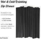 Coffee Stirrers, Stir Sticks Disposable Straws – Cocktail Straws for Drinks, – 2000pcs, 5.5 Inch Coffee Straw, Stirrers, Bar Straw Black