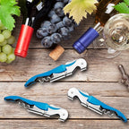 12 Pieces Professional Waiter Corkscrew Wine Openers,Orange Wine Keys Opener Stainless Steel Hinges Serrated Foil Cutter for Restaurant Waiters, Sommelier, Bartenders (Orange)