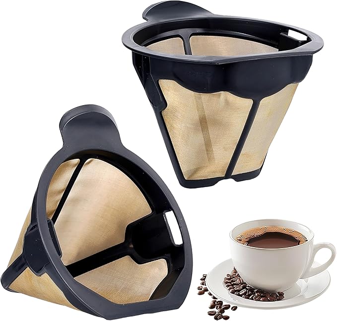 CM300 Coffee Filter Basket for Ninja,Reusable Permanent Coffee Pot Replacement for Ninja Coffee Maker CM300, CM305, CM360, CM371, CM400 (2 PCS)