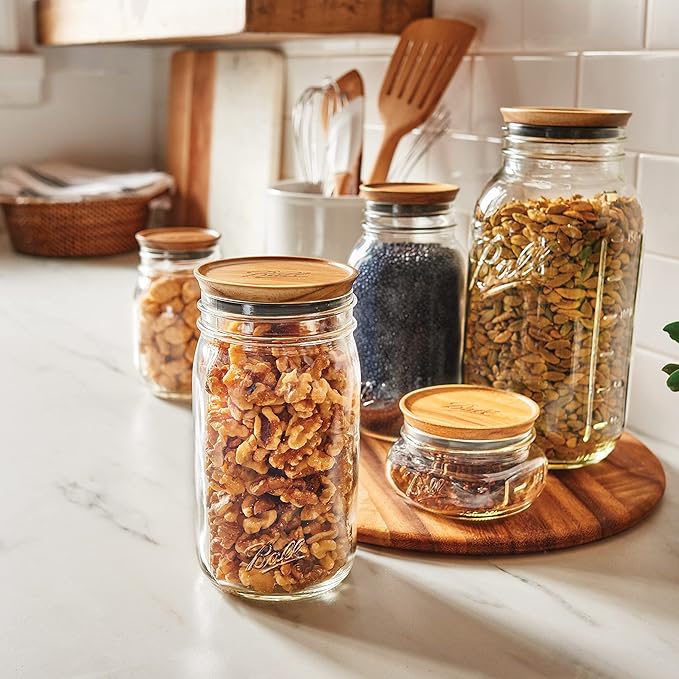 Ball Jar Wooden Storage Lids