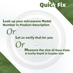 10" Microwave Turntable Compatible with 10 inch Replacement Microwave Glass Plate for Amana