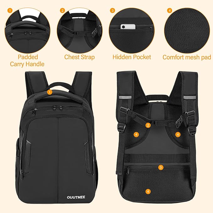 Bartender Bag, Bartender Kit Travel Backpack for Cocktail Shaker Set, Portable Carrying Bag with Compartments for Wine Bottles, for Travel Home Indoor Outdoor Party(Backpack Only)