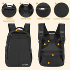 Bartender Bag, Bartender Kit Travel Backpack for Cocktail Shaker Set, Portable Carrying Bag with Compartments for Wine Bottles, for Travel Home Indoor Outdoor Party(Backpack Only)