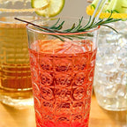 Kate Aspen Clear Plastic Drinking Glasses Set of 8, 19 oz, Hobnail Bubble Acrylic Glasses Drinkware, Plastic Tumblers Cups Dishwasher Safe, BPA-Free Acrylic Cups Reusable for Cocktails and Kitchens