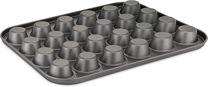 husMait Premium Quality Mini-Muffin Pan, Baking Sheet, and Cooling Rack. For Baking Mini Cupcakes, Muffins, Bite Size Tarts, Cookies. Non-Stick, Dishwasher Safe, Oven Safe (Set of 2 Muffin Pan)