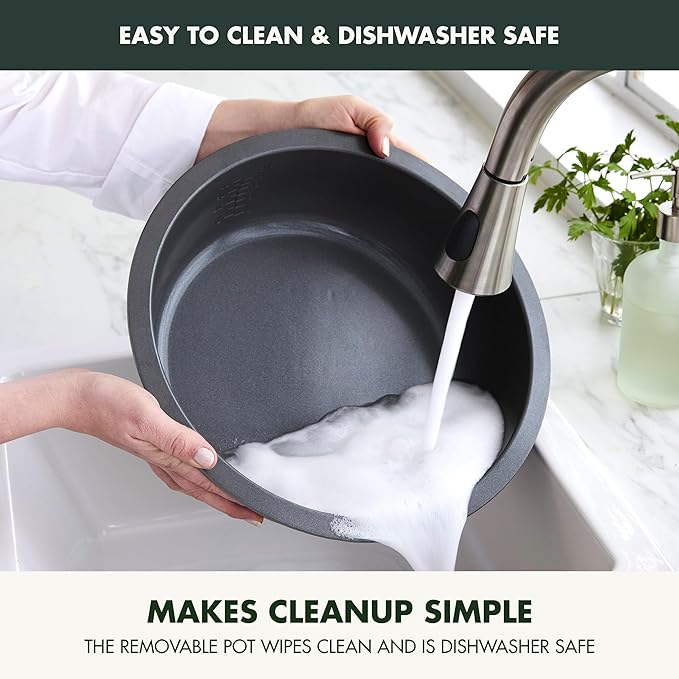 GreenPan Elite Essential Smart Electric 6QT Skillet Pot,Sear Saute Stir-Fry and Cook Rice, Healthy Ceramic Nonstick and Dishwasher Safe Parts, Easy-to-use LED Display, PFAS-Free, Ponderosa Pine