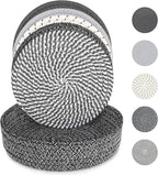 8 Inch Trivets for Hot Dishes, Hot Pots and Pans, Thick Heat Resistant Large Coaster for Kitchen, Hot Pads, Kitchen Essentials, Kitchen Decor for Table & Countertop with Storage Basket, 5 Pcs