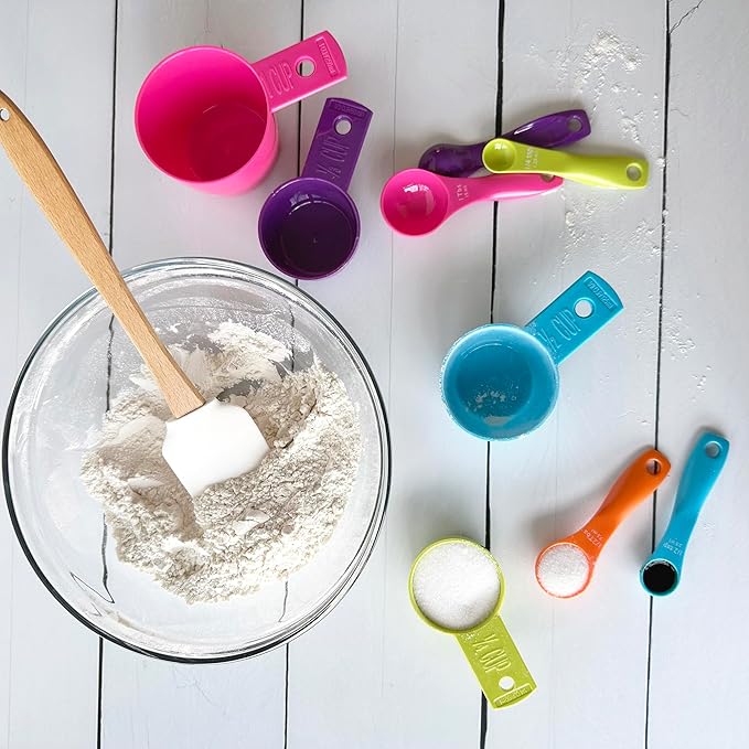 R&M International Colorful Measuring Spoons, 5-Piece Set