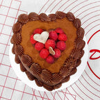 Fat Daddio's PHT-L83 Anodized Aluminum Removable Bottom Heart Cake Pan, 8 x 3 Inch