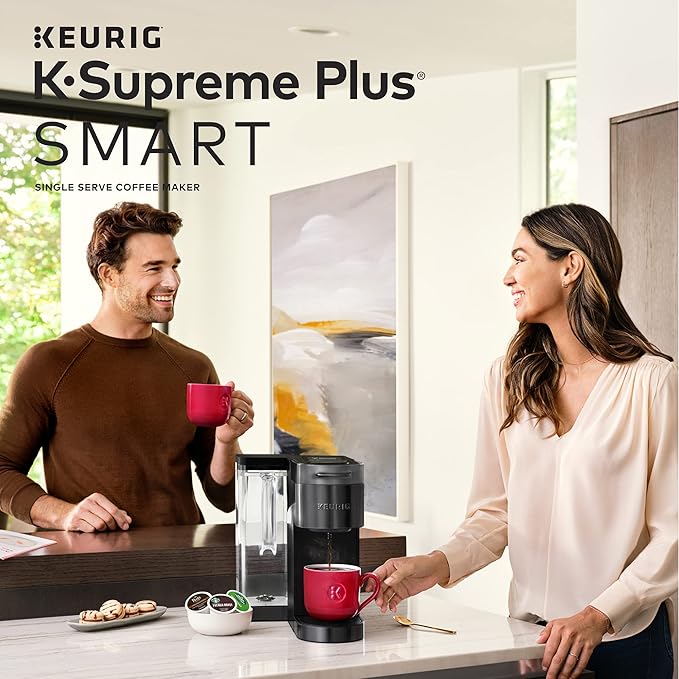 Keurig K-Supreme Plus SMART Coffee Maker, Single Serve K-Cup Pod Coffee Brewer, BREWID and MultiStream Technology, 78 Oz, Black