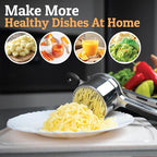 PriorityChef Large 15oz Potato Ricer, Heavy Duty Stainless Steel Potato Masher and Ricer Kitchen Tool, Press and Mash Kitchen Gadget For Perfect Mashed Potatoes - Everytime