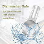 2PCS 1/4Cup (60ml, 2oz) Single Measuring Cup, Etched Inner Scale Stainless Steel Measure Scoop, Metric and US Measurement, Dishwasher Safe