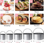 Biscuit Cutter Set, Stainless Steel Flour Sifter, Pastry Cutter, Pastry Scraper and Dough Blender, Flour Sieve for Quick Sifting Cakes and Spices, Professional Baking Dough Tools (4 Set)