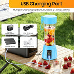 Cordless Personal Size Portable Blender - 380Ml Blender Smoothies and Shakes, BPA Free Traveling Juice Cup with Powerful Blending, Freshly Squeezed in Sports/Travel/Home