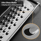 Professional Zester Grater Extra Coarse for Potato, Zucchini, Carrot, Apple, Cabbage and Cheese, Kitchen Grater with Razor-Sharp Stainless Steel Blade (Extra Coarse)