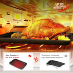 EWFEN Bakeware Sets, Baking Pans Set, Nonstick Oven Pan for Kitchen with Wider Grips, 7-Piece with Round/Square Cake Pan, Loaf Pan, Muffin Pan, Cookie Sheet, Roast Pan, Cooling Rack, Carbon Steel Bake