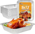 Gladify Aluminum Foil Pans 9x13 Disposable Baking Pans 30 Pack Heavy Duty Half Size Tin Foil Trays for Steam Table, Roasting, Cooking, Heating, Freezing Food