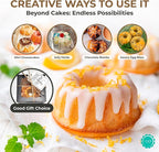 O’Creme Bakeable Plastic Mini Cake Pan with Container - Baking Pan With Non-Stick Silicone - Reusable Mold For Baking and Much More - and Clear Snap-Closure Container - 50 Cake Pans + 50 Containers