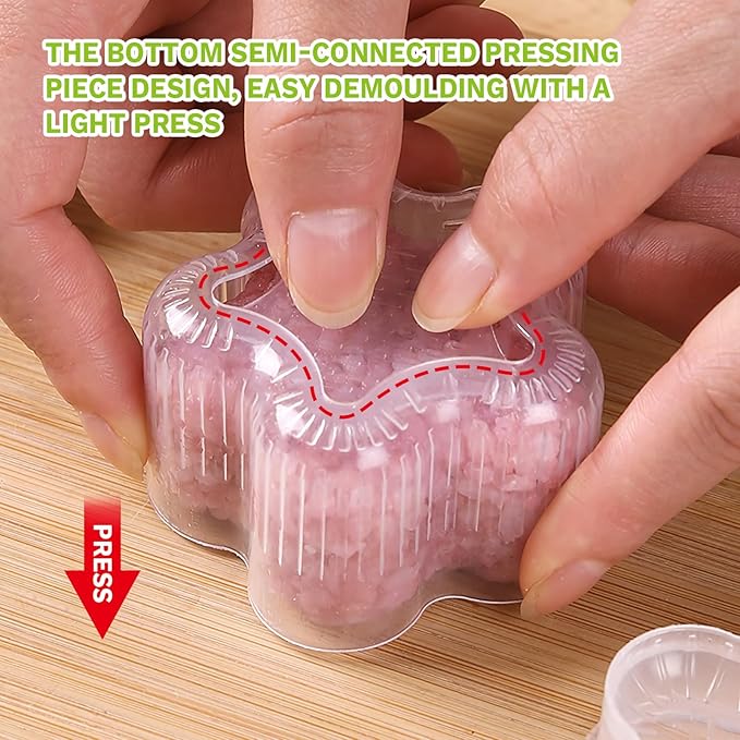 3 Pack Rice Ball Mold, Sushi Mold Diy Sushi Cooking Tools For Japanese Boxed Meal Children Bento,Kitchen Tools Sushi Plates Rice Ball Mold Non Stick Sushi Rice Making Kit (Transparent, Heart)