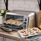 Homikit 1 Pack Muffin Pan, Stainless Steel Cupcake Tin with 6 Cups Regular Size, Thick Metal Egg Bites Bakeware for Oven Baking, Rust Free & Non Toxic, Also Be Snack Tray for Kids, Dishwasher Safe