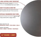 Old Stone Pizza Kitchen Glazed Round Pizza Stone for Oven and Grill, 14 inch