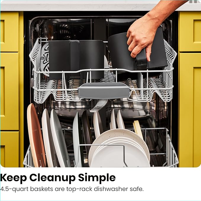 Chefman TurboFry Touch Dual Air Fryer, Maximize The Healthiest Meals With Double Basket Capacity, One-Touch Digital Controls And Shake Reminder For The Perfect Crispy And Low-Calorie Finish