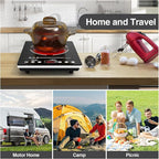 Single Burner Electric Cooktop 1800W - 110V Electric Stove Top Burner Portable Stove with Touch Control 9 Power Level - Induction Cooktop with Child Safety Lock Timer for Home Camping