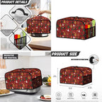 Christmas Tree Small Appliance Dust Covers Sets Bread Maker Protective Cover Coffee Maker Appliance Cover Slow Cooker Dust Covers Fit for Most 6-8 Qt Slow Cookers