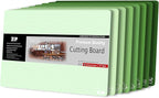 ZVP Plastic Cutting Boards for Kitchen, Flexible Cutting Mats, Gradient Green Chopping Boards with Food Icon, Non-Slip, Non Porous, BPA Free, Dishwasher Safe