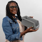 Plastic Containers for Organizing and Storage Bins for Closet, Kitchen, Office, Garage or Pantry Organization, Stackable Bins, Medium (11" x 5" x 5.5"), 8-Pack, Grey