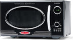 Nostalgia Retro Countertop Microwave Oven - Large 800-Watt - 0.9 cu ft - 12 Pre-Programmed Cooking Settings - Digital Clock - Kitchen Appliances - Black