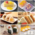 6 Pcs/Set Musubi Maker Kit with Luncheon Meat Slicer - Non-Stick Rice Ball Onigiri Press Mold, BPA-Free Sushi Mold for Hawaiian Musubi