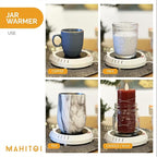 Durable Heavy Portable Large Warmer Safe Plate for Candle Jar & Mug Warmer, White Pack