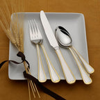 Mikasa Cameo Gold 65 Piece Flatware Set, Service for 12