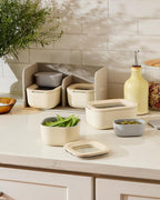 Caraway Mini Dash Inserts - 2pc .6 Cup Dash Ramekins w/Lids - Easy to Store, Non Toxic - Perfect for Sauces, Garnish, & Small Snack or Sides