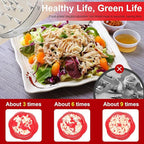 SURETIVIAN Chicken Shredder Large Chicken Breast Shredder Tool Twist with Brush&Fork, Visible Meat Shredder Machine, Anti-Slip Strip, Ergonomic Handle, BPA Free, Suitable for Pork Beef Chicken(Red)