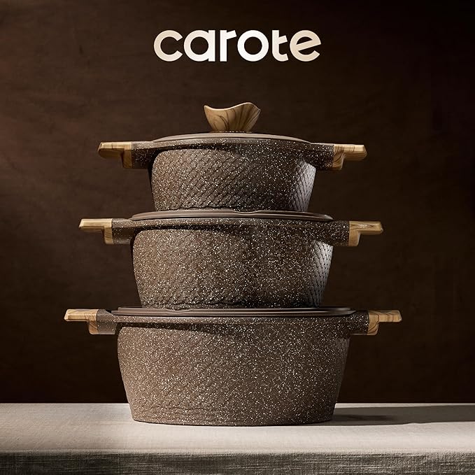 CAROTE 26PCS Pots and Pans Set Non Stick, Cookware Set Pots and Pans Induction Cook Ware, Nonstick Kitchen Cooking, PFOA Free