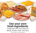 Hamilton Beach Dual Breakfast Sandwich Maker with Timer, Ready in 5 Minutes, Removable Dishwasher Safe PFAS-Free Non-Stick Egg Cooker Ring, Silver (25490MNA)